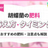 胡蝶蘭の肥料の与え方・タイミング　おすすめの肥料・注意点も解説