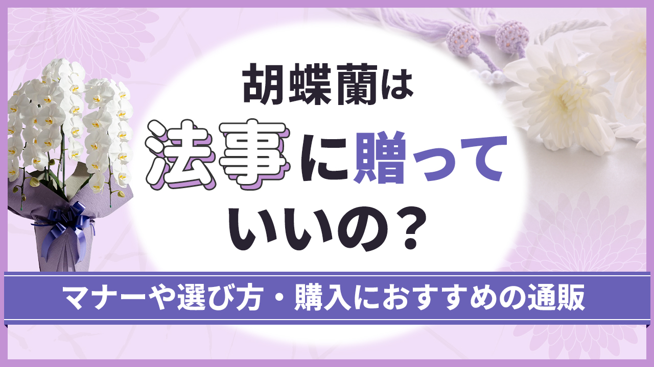 胡蝶蘭は法事に贈っていいの？マナーや選び方・購入におすすめの通販